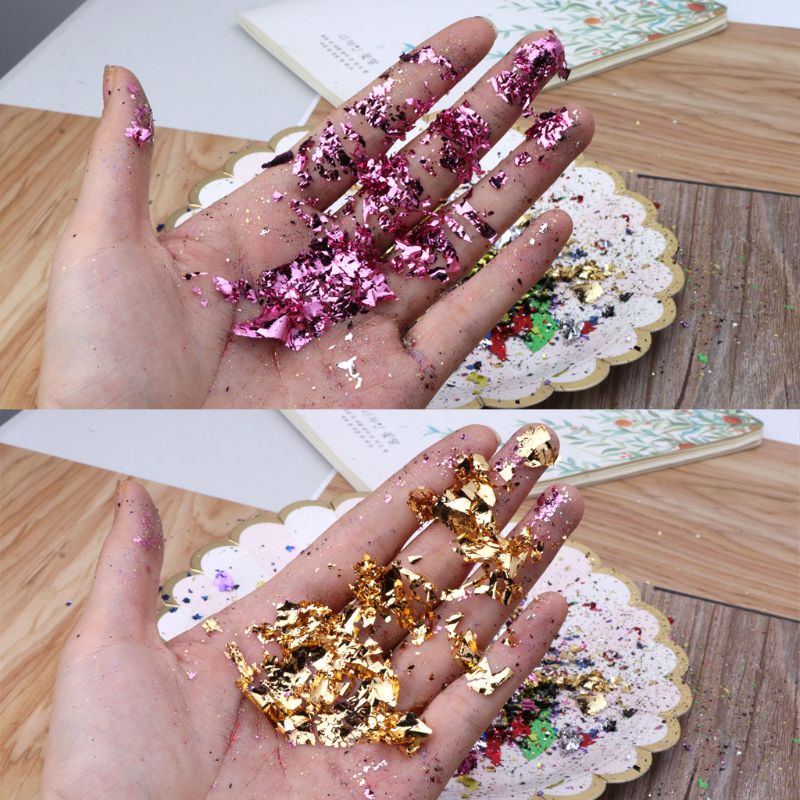 ✿ Set 100 Tấm Silicone Lá Vàng Làm Móng Nghệ Thuật DIY