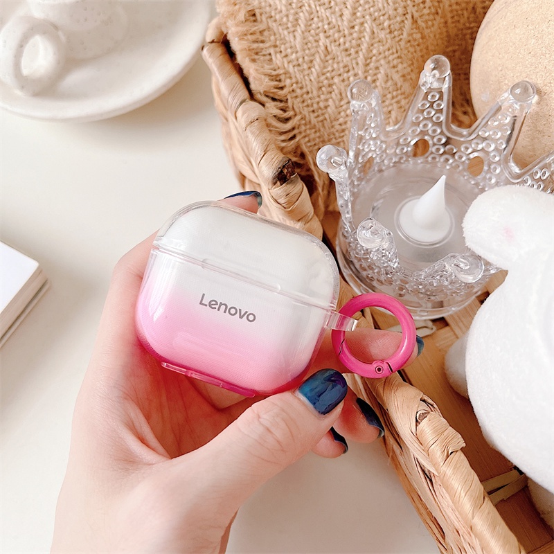 Vỏ Bảo Vệ Hộp Sạc Tai Nghe Lenovo LP40 Pro Màu Gradient &amp; Dream Blue Trong Suốt