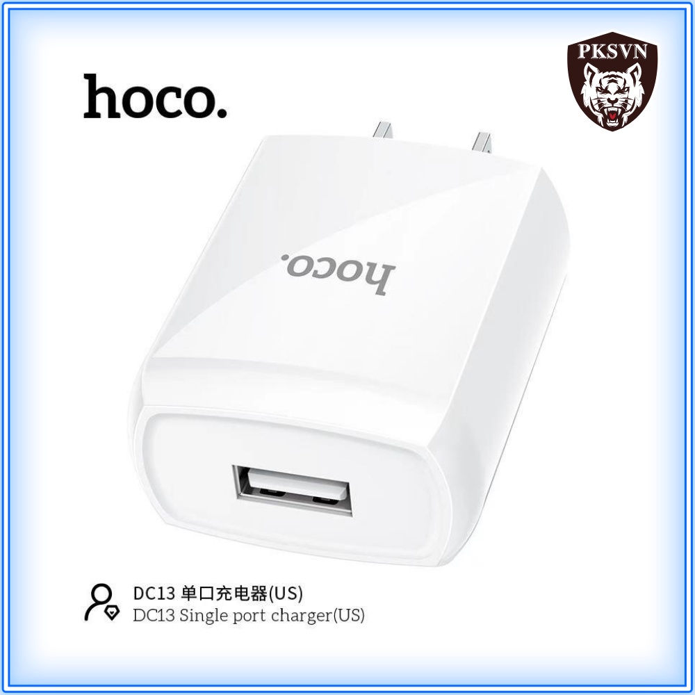 Củ Sạc Nhanh Hoco DC13CAO CẤPCốc Sạc Hoco 1 Cổng USB Sạc Nhanh 2.4A - BH Chính Hãng 12 Tháng