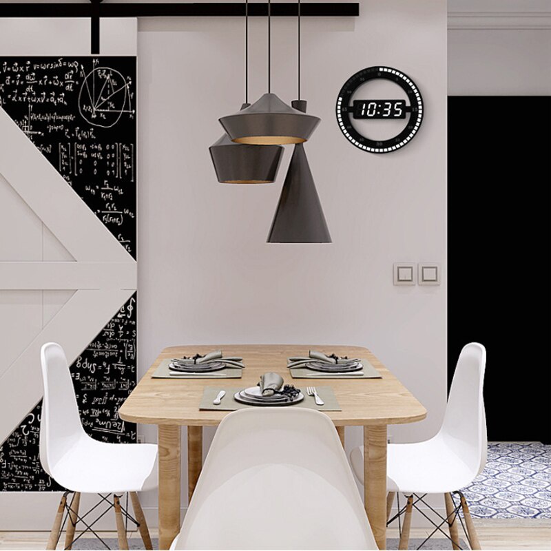 Đồng Hồ Treo Tường Đèn LED 3d Điện Tử Đa Năng Không Gây Tiếng Ồn Dùng Trang Trí Nhà Cửa