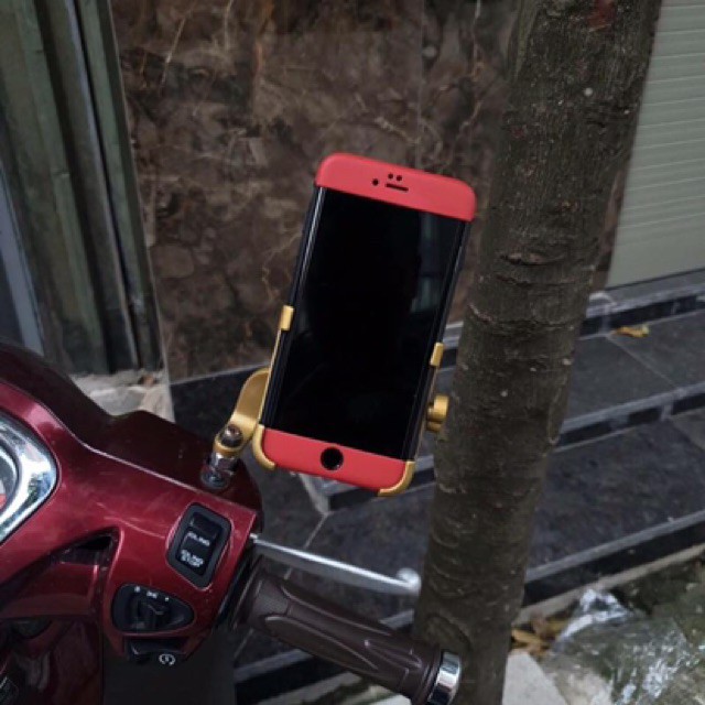 KẸP ĐIỆN THOẠI KIM LOẠI KẸP CHÂN GƯƠNG XE MÁY C2 | BigBuy360 - bigbuy360.vn