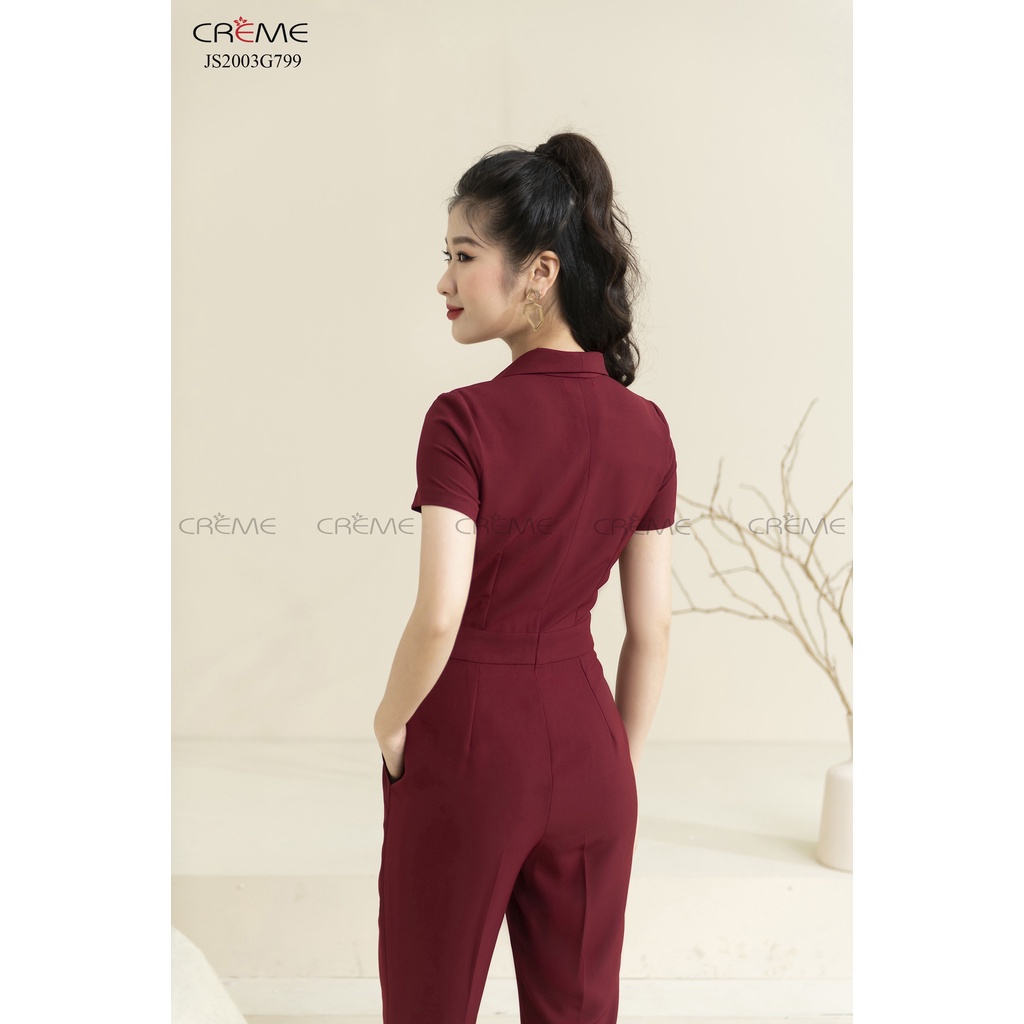 Jumpsuit nữ thiết kế tay cộc JS2003 CREME