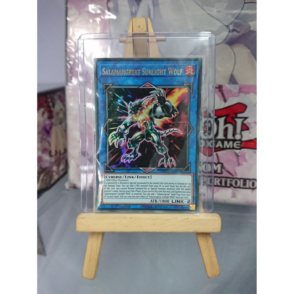 [ Dưa Hấu Yugioh ] Lá bài thẻ bài Salamangreat Sunlight Wolf – Ultra Rare - Tặng bọc bài nhựa bảo quản