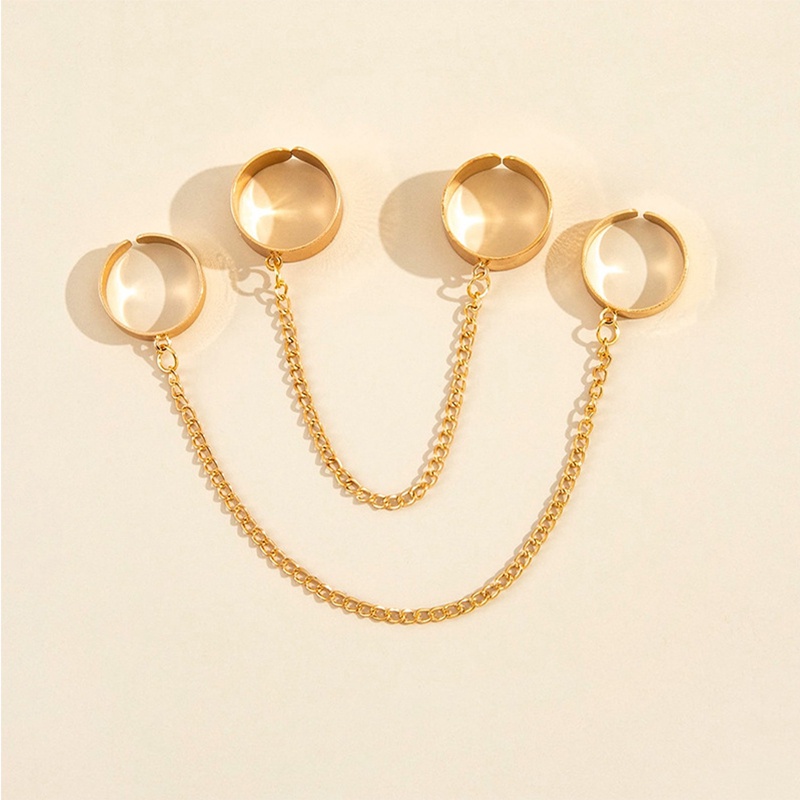 Set 2 Vòng Tay Dạng Dây Xích Màu Bạc Thời Trang Cho Cặp Đôi