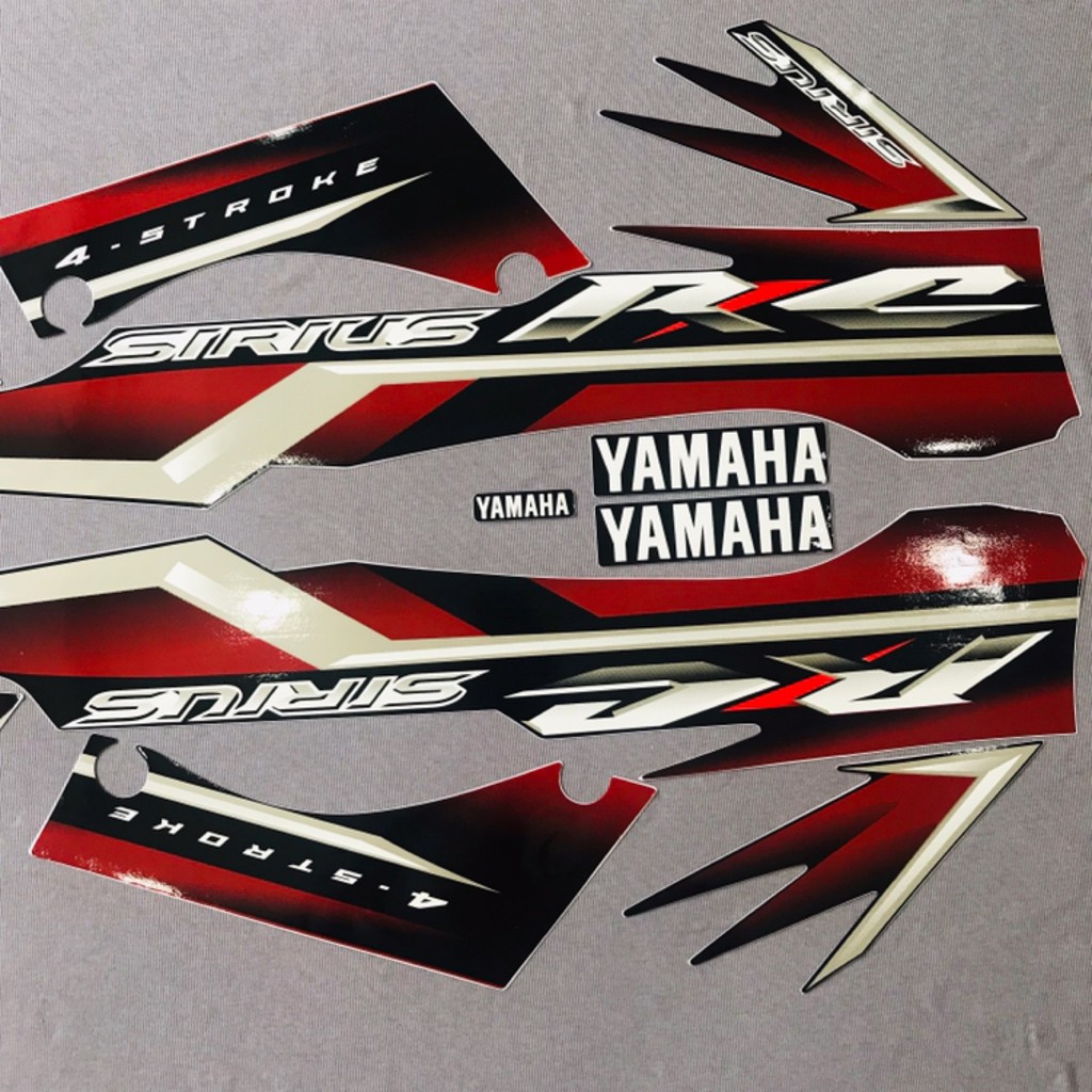 Nguyên bộ tem rời 3 lớp zin thái dán xe máy Yamaha Sirius RC màu đỏ