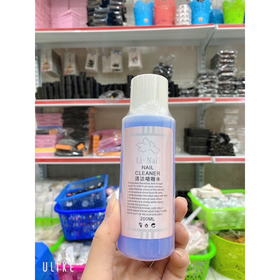 Nước Lau Gel Li Chính Hãng (200ml) Có Mùi Thơm ,Cồn Lau Gel Chuyên Dụng Cho Dân Làm Móng - Trùm Nail Mi