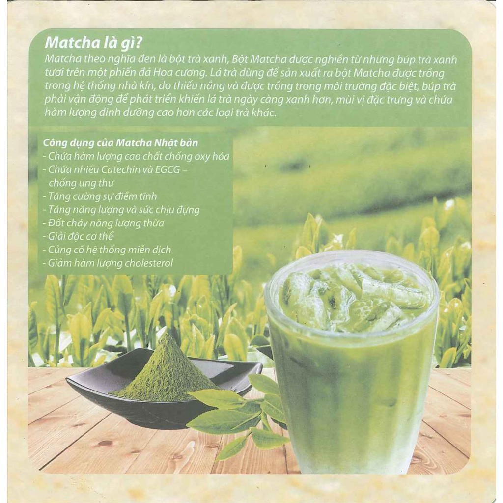 Bột Trà Xanh Matcha (Hộp 10 Gói x 10g)