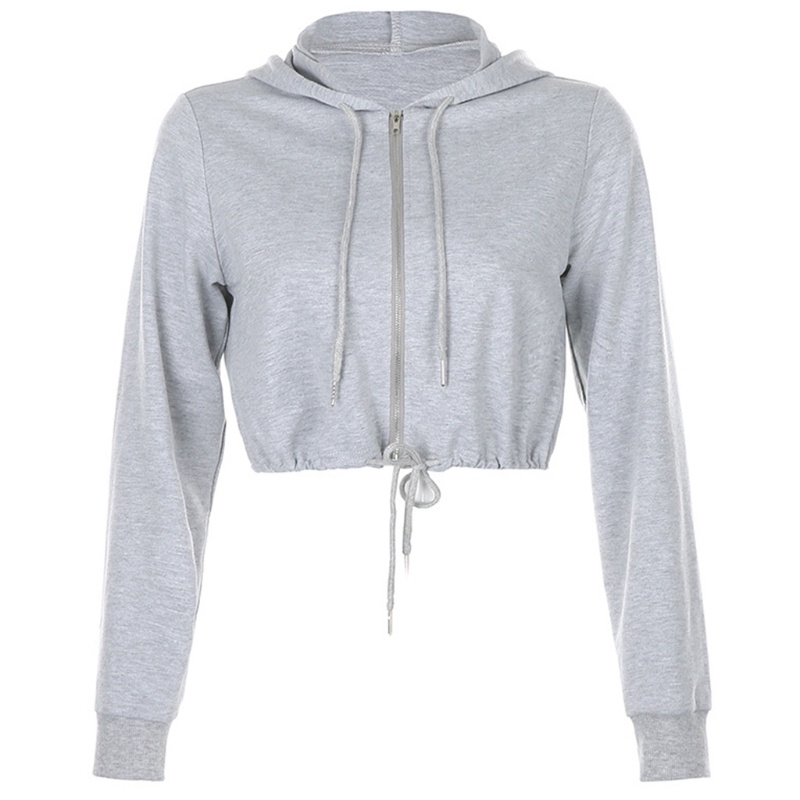 Áo hoodie lửng tay dài màu sắc trẻ trung cá tính cho nữ
 | BigBuy360 - bigbuy360.vn