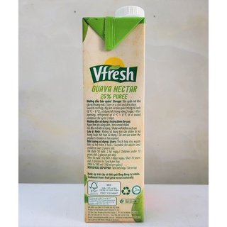 [Hộp 1 Lít] NƯỚC ỔI VFRESH [VN] VINAMILK Guava Nectar Fruit Juice (halal)