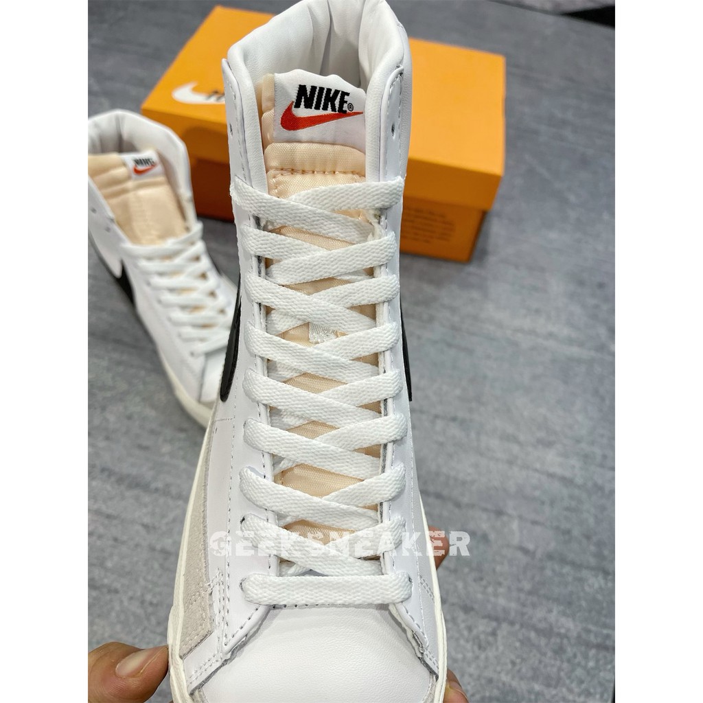 [GeeKSneaker] Giày Nike Blazer Mid ’77 Vintage ‘White Black’ BQ6806-100
