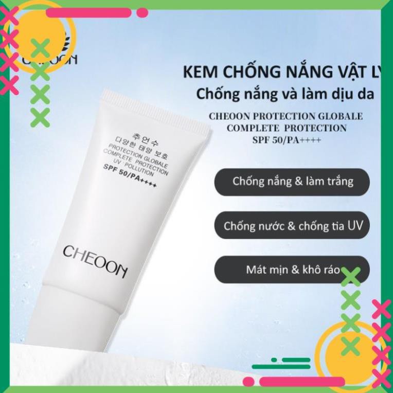 Kem chống nắng dưỡng da, chống tia UV, với tinh chất từ thiên nhiên, chống tia UV CHEOON SPF50, 30ml