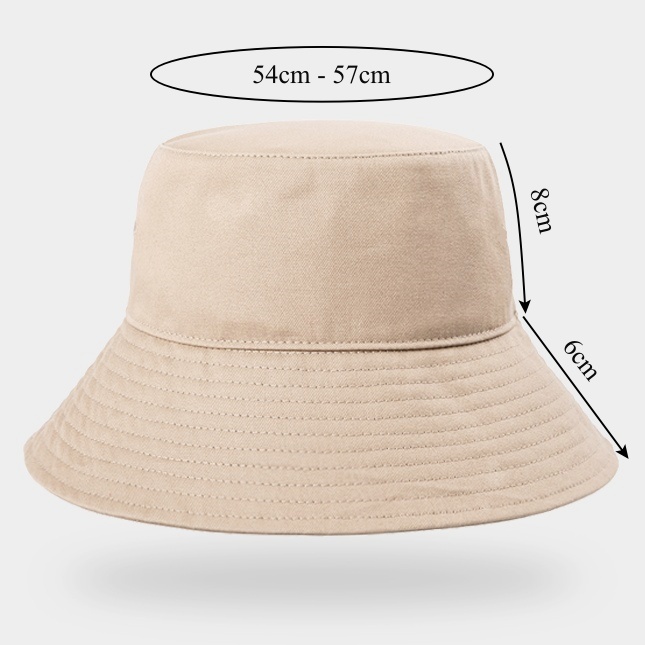 Mũ bucket vành tròn trơn nam nữ trơn form rộng phong cách unisex