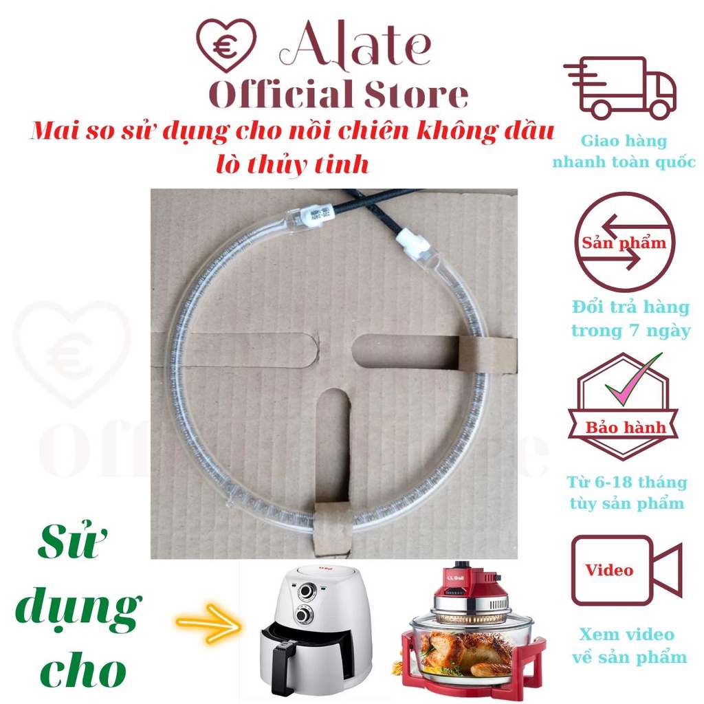Mai so, điện trở đốt nóng dùng cho lò nướng thủy tinh, nồi chiên không dầu, máy sưởi, bảo hành 12 tháng Alate store
