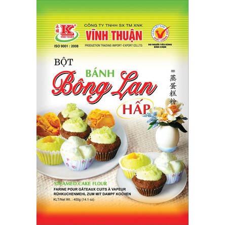 Bột bánh bông lan hấp Vĩnh Thuận gói 400g