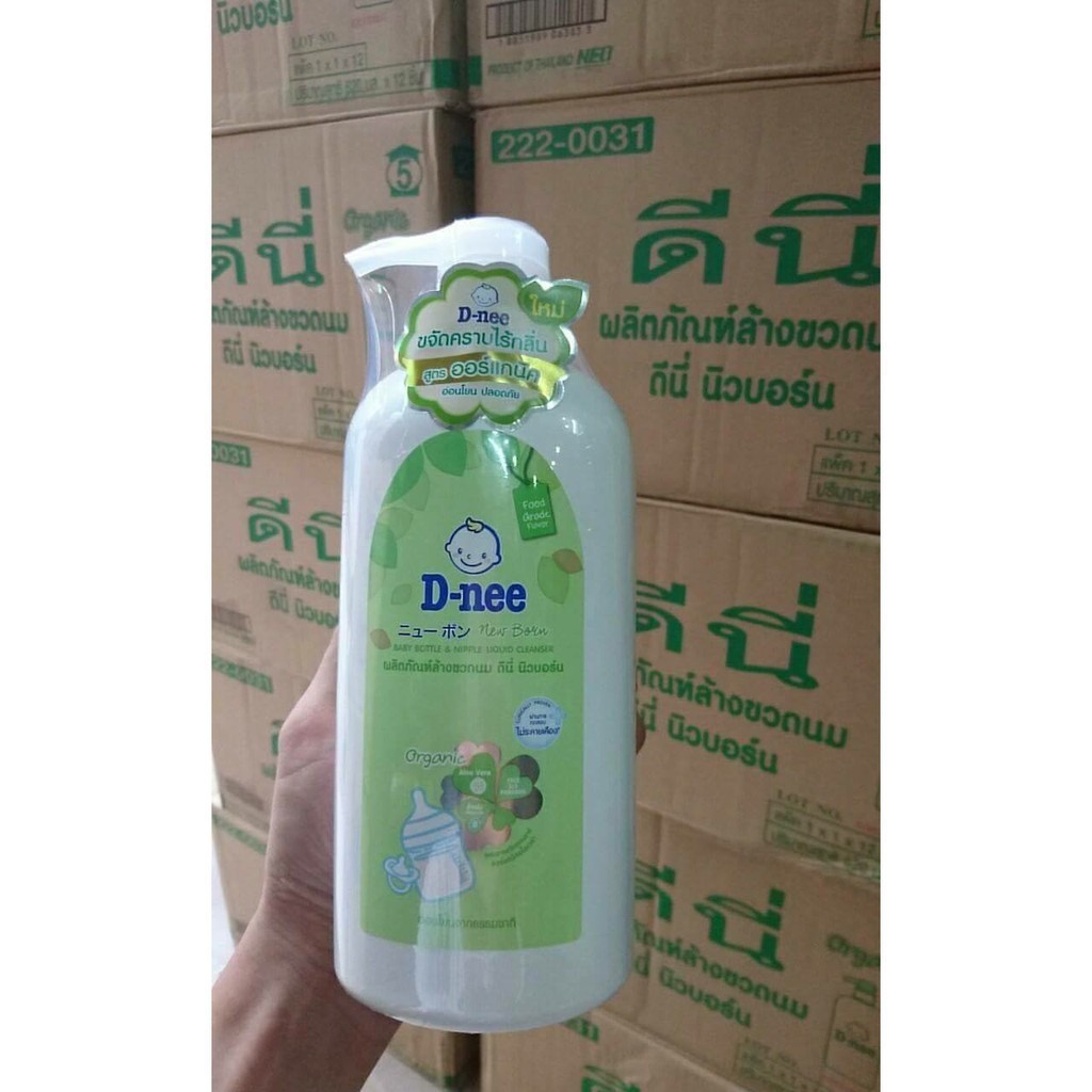 [GIÁ SỈ] Nước rửa bình sữa Dnee Organic Thái Lan dạng chai 620ml