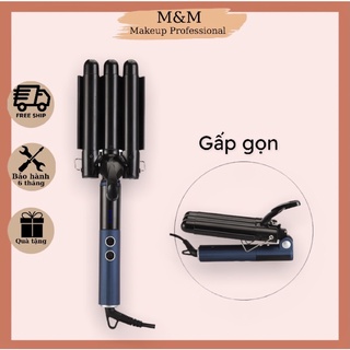 Máy uốn tóc 3 trục gấp gọn Hàn Quốc xoăn sóng nước hottrend