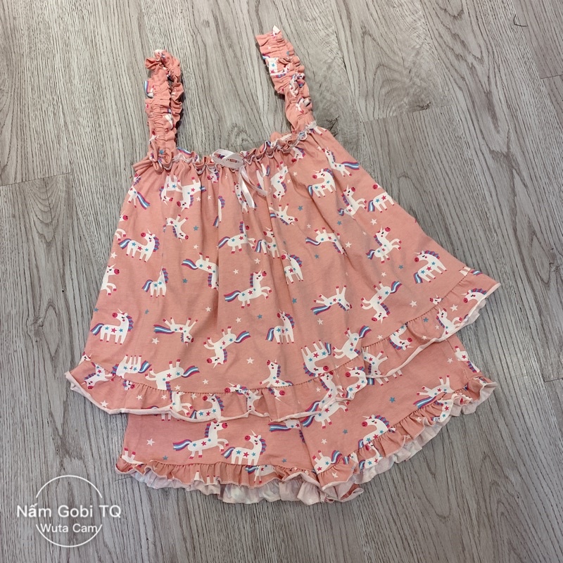 {ẢNH THẬT} Set đồ ngủ hình thú 2 dây chun vai ngộ nghĩnh