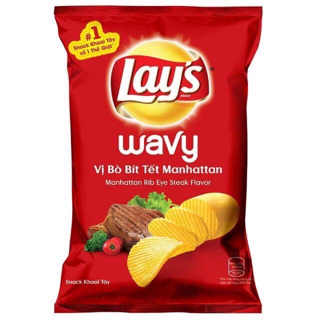 Bánh Snack khoai tây Lay’s gói lớn 35g + 20% 7 hương vị