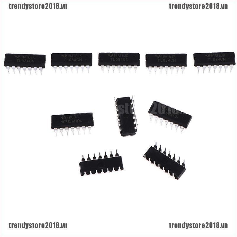 Bộ 10 Linh Kiện Điện Tử DIP-14 TL084CN Inline