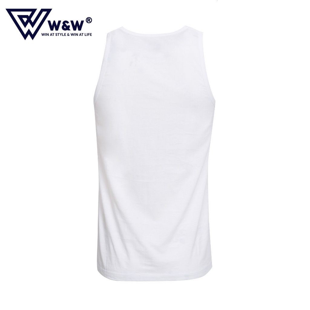 Áo Ba Lỗ Dệt Kim Đông Xuân Nam WW Màu Trắng Chất Liệu Cotton Thoáng Mát, Thấm Hút Mồ Hôi UNDERSHIRT01