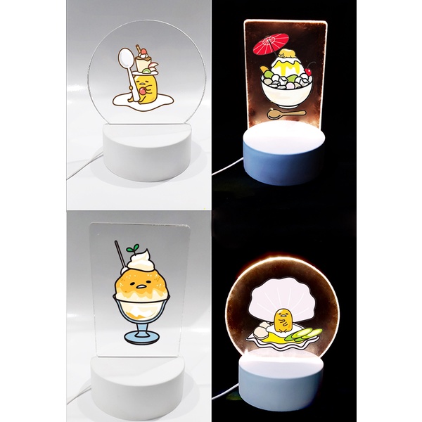 Đèn Led 3D trứng lười gudetama DLI33 Đèn Ngủ 3D Sáng Tạo cute dễ thương