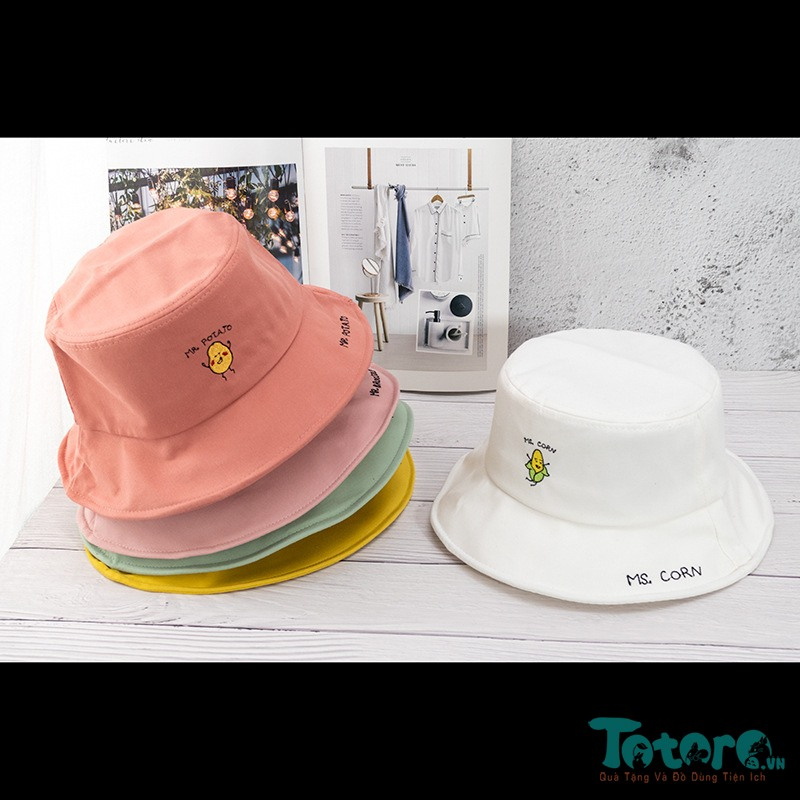 Mũ tai bèo viền sóng Nhóc Trái Cây