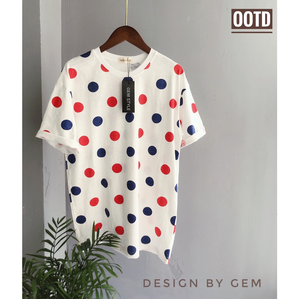 GEM STYLE - Áo thun nữ tay lỡ form rộng thời trang Hàn Quốc trẻ trung năng động, đi học đi chơi ( freesize dưới 60kg)