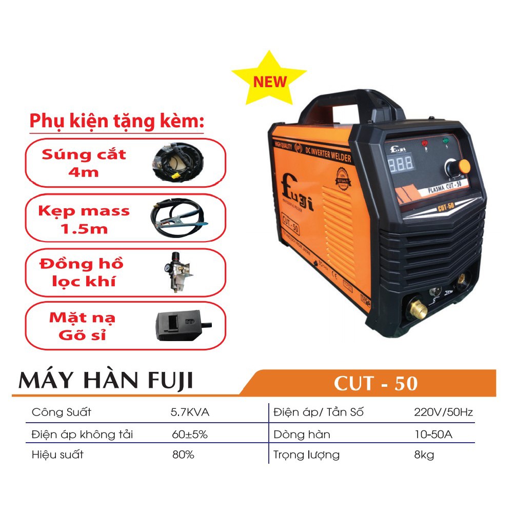 MÁY CUT PLASMA ĐIỆN TỬ MINI FUJI CUT-50 - Hàng Chính Hãng 100%