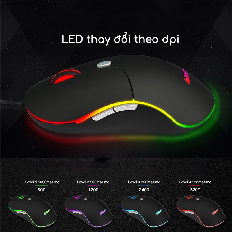 Chuột gaming GGear G845 led RGB 3200dpi cho game thủ văn phòng