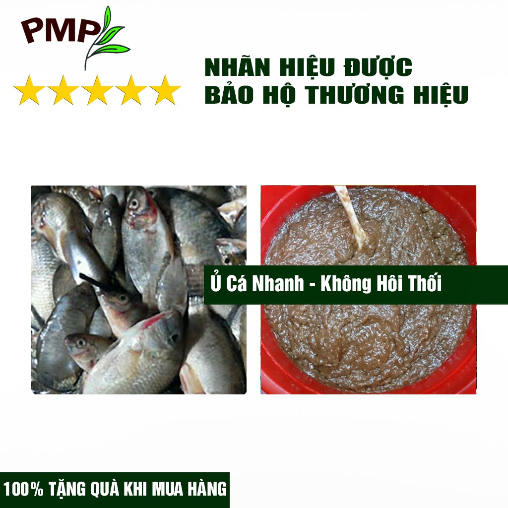 Men Phân Giải Hữu Cơ PMP Giúp Khử Mùi Hôi, Ủ Phân Hữu Cơ Từ Đậu Nành, Trứng, Chuối, Cá, Rác Thải Hữu Cơ 100g