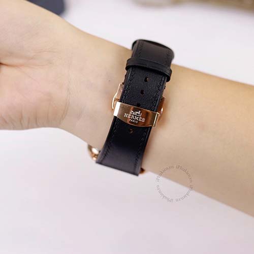 Dây Da Handmade [DA THẬT, BẢO HÀNH 1 NĂM] Swift Đen cho Apple Watch Seris 1/2/3/4/5/6/7