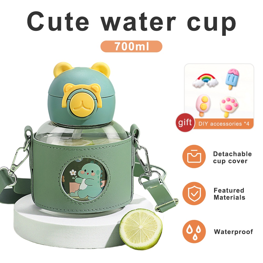 Bình Nước 700ml Có Ống Hút Tiện Lợi Chất Lượng Dành Cho Bé