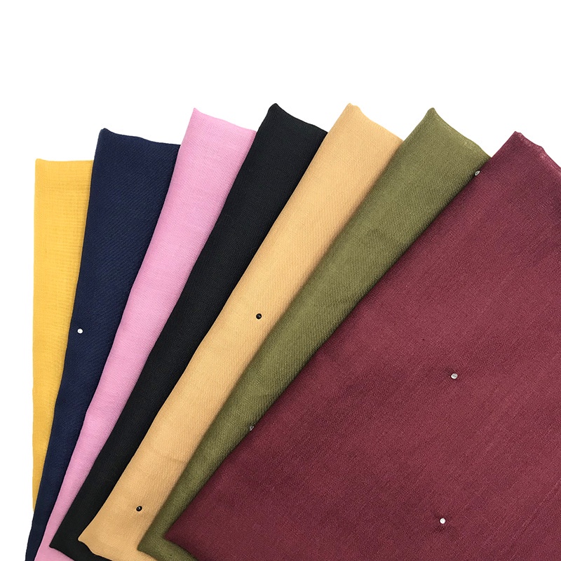 Khăn Vuông Cotton Đính Đá Lấp Lánh 110x110cm WJ491