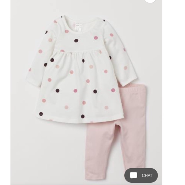 Set chấm bi bé gái HM