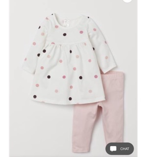 Set chấm bi bé gái HM