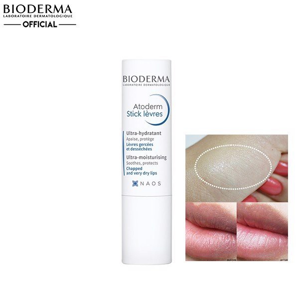 Son dưỡng Bioderma Atoderm Levres Stick Hydratant 4g ( Hàng chuẩn loại 1)