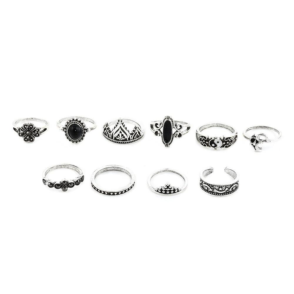 Set 10 Nhẫn Đốt Ngón Tay Phong Cách Boho