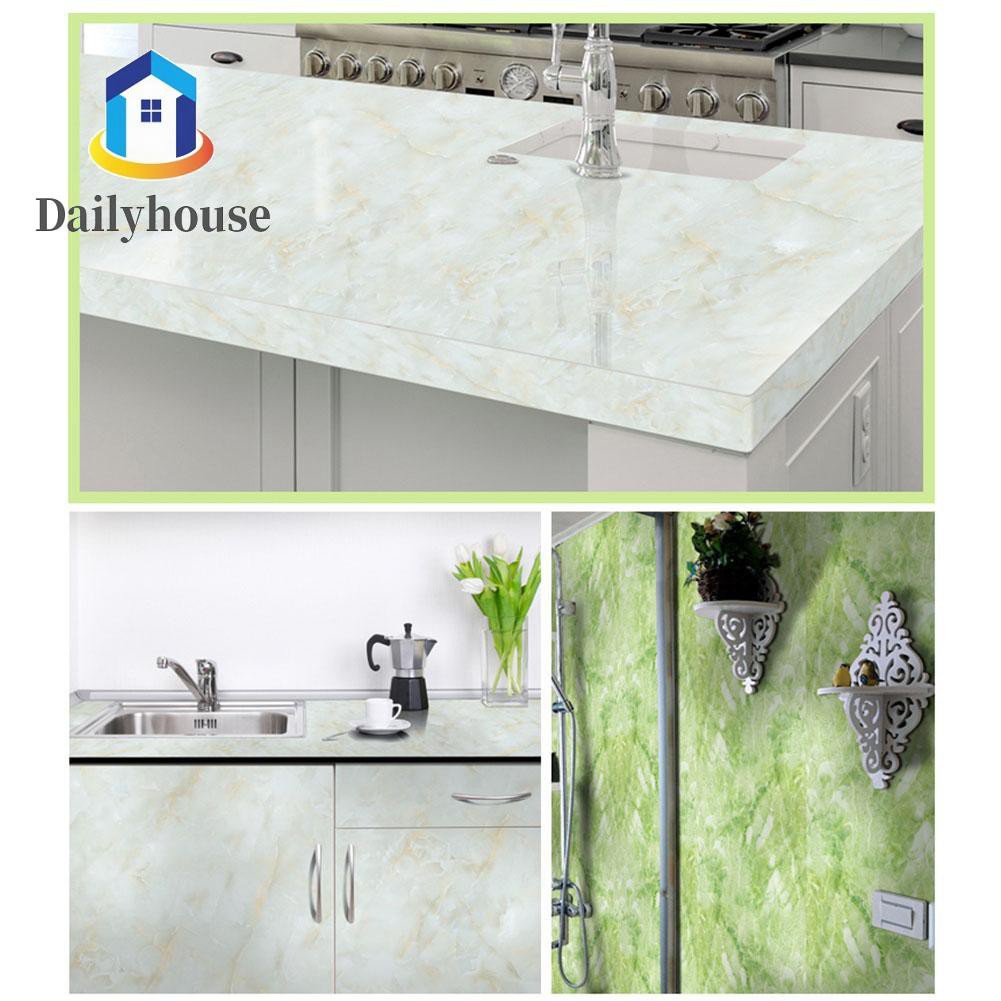 Self Adhesive Wallpaper Peel &amp; Stick Removable Marble Effect Wall Stickers for Kitchen Countertop Bathroom Living