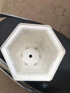 CHẬU LỤC GIÁC VÂN ĐÁ 23x20cm