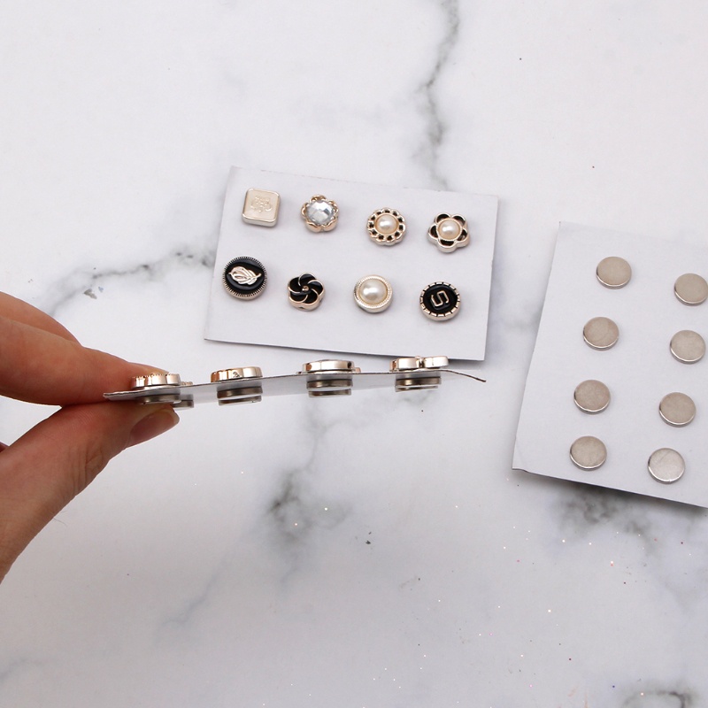 Set 8 Ghim Cài Khăn Trùm Đầu Bằng Kim Loại Mạnh Mẽ An Toàn Cho Nữ