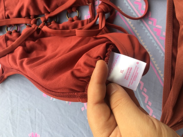 Bikini HAI MẢNH nữ đẹp nâu tây khuyên tròn phối dây sang chảnh chống nóng SPF50+, UV100, VNXK XHI19 | WebRaoVat - webraovat.net.vn