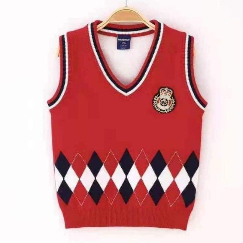 Áo gile len cổ tim phong cách Hàn Quốc cho bé trai, hàng QCCC, chất mịn đẹp