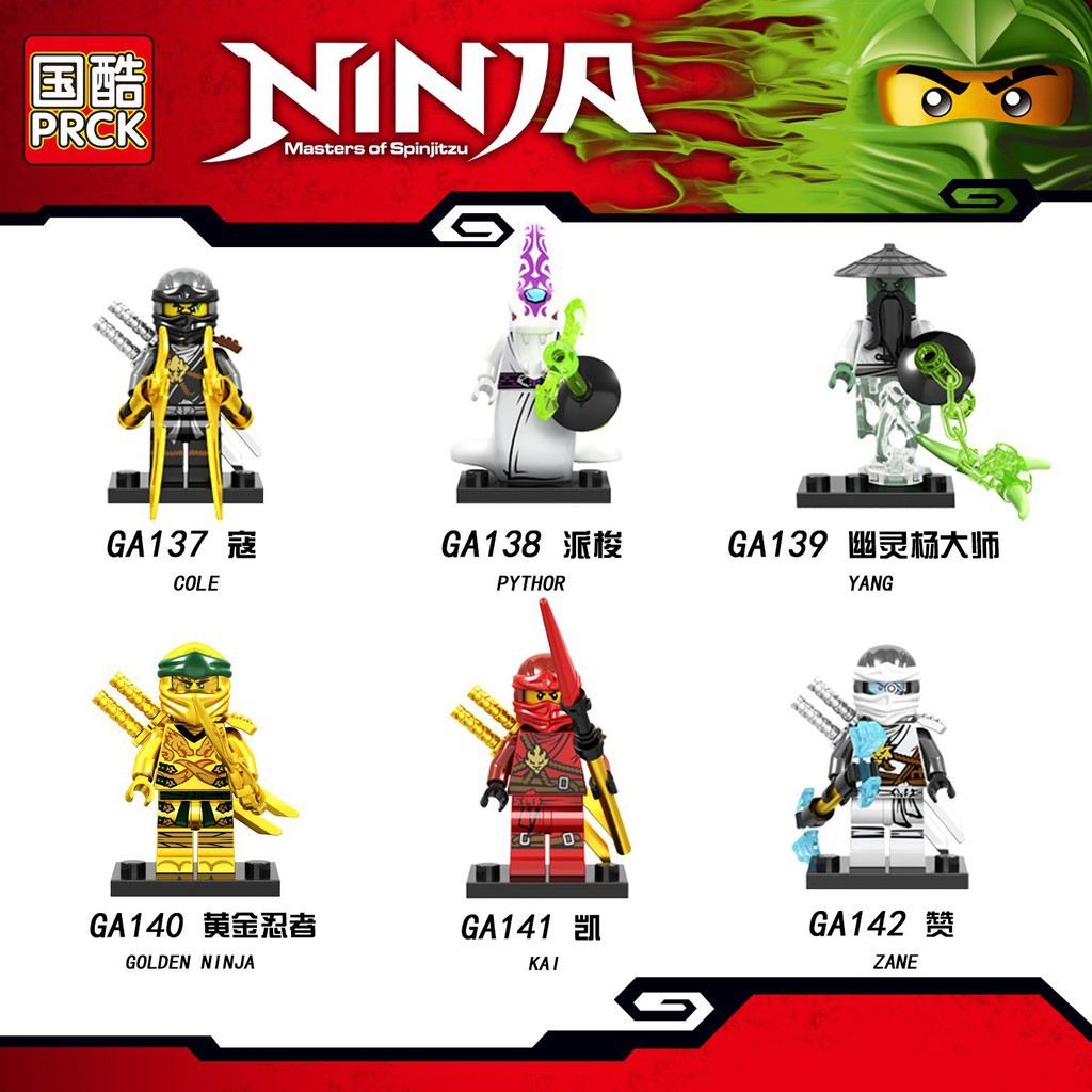 Đồ Chơi Minifigures Các Nhân Vật Trong Ninjago Thế Hệ Mới Vũ Khí Siêu Ngầu - Golden Ninja Và Kai ZX