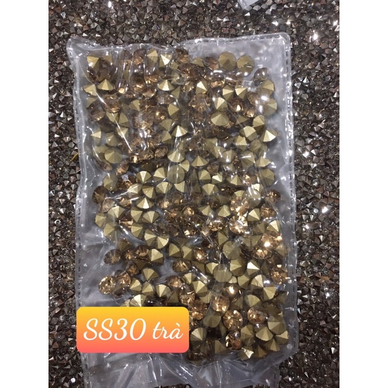 Đá chân nhọn nail ss30, ss32, ss34 phụ kiện trang trí quần áo, túi sách, giày dép.