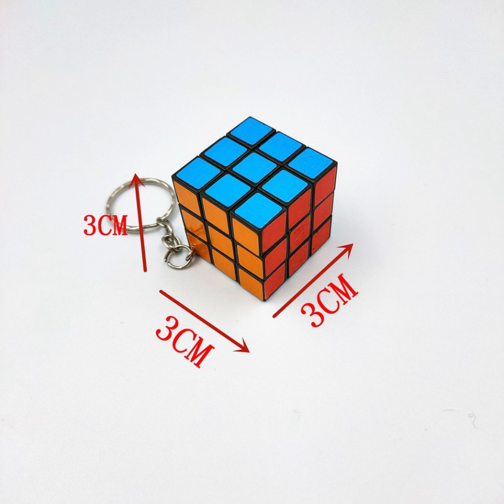 Móc khóa rubik 3*3cm-Móc Khóa Rubik 3x3 Xoay Được