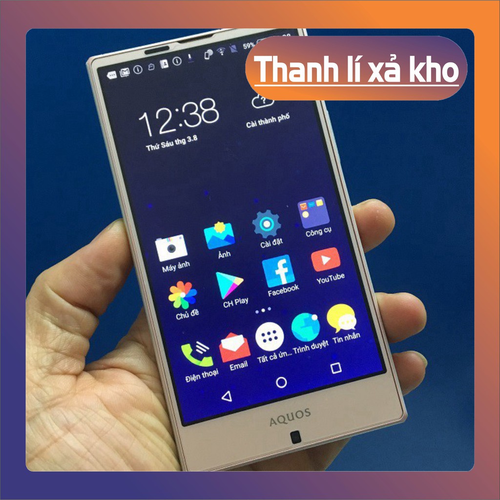 ĐỐT KHO SIÊU GIẢM GIÁ Điện thoại Nhật chơi game cực khủng Sharp Aquos SHV32-RAM 3GB-ROM 32GB-Wifi XẢ HÀNG