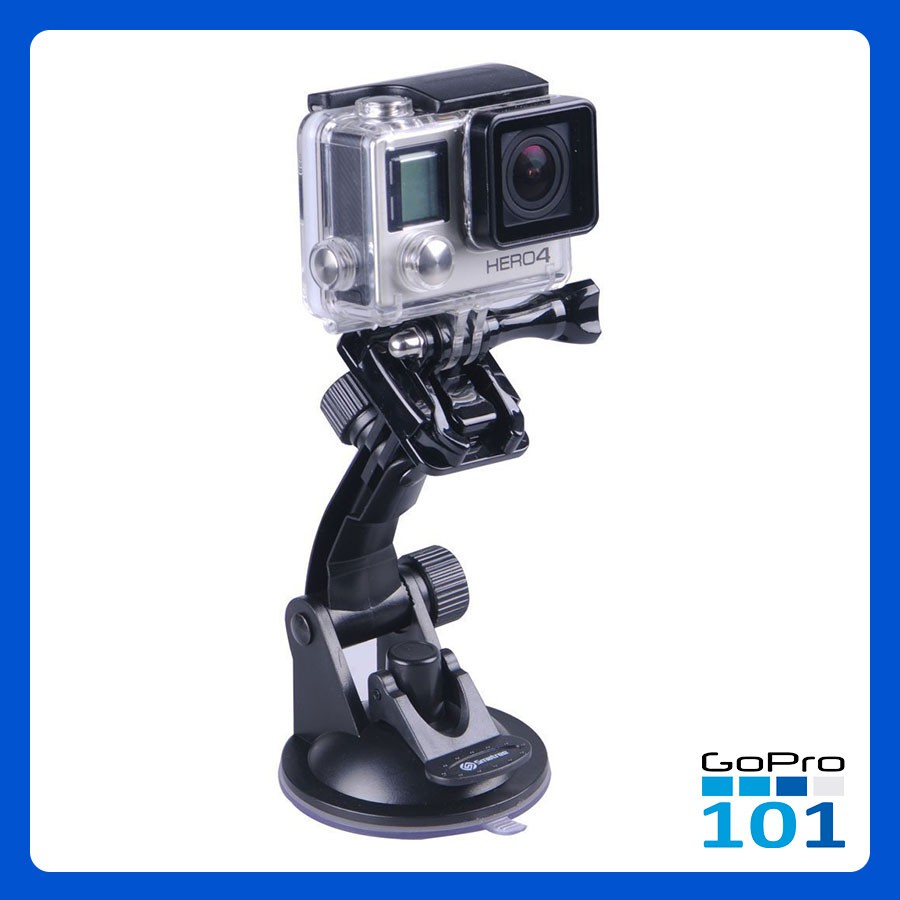 Đế Hít Kính GoPro, SJCam, Xiaomi Yi, Yi Action, Osmo - Chân Đế Gắn Kính ô tô Hút Chân Không - Gopro101 - inoxnamkim