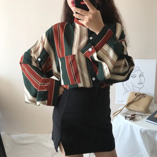 (ORDER) Áo sơ mi retro kẻ sọc