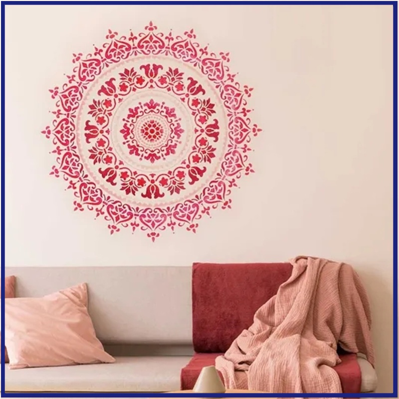 Khuôn Vẽ Tranh Hoa Văn Mandala Cỡ Lớn Tái Sử Dụng Linh Hoạt