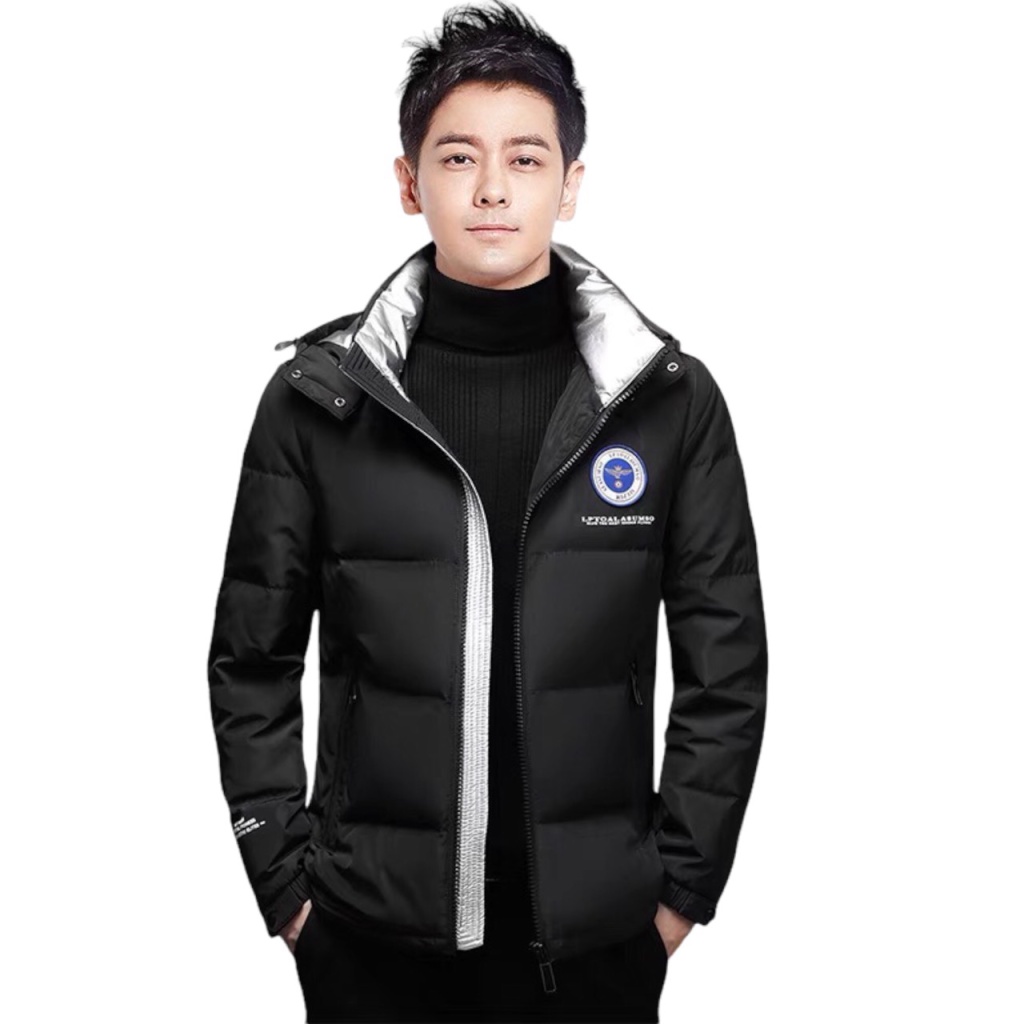 Áo Khoác Phao Nam Có Nón 3 Lớp Trần Bông Phối Vải Bạc Form Rọng Mặc Siêu Ấm Hot Trend NEW UNISEX